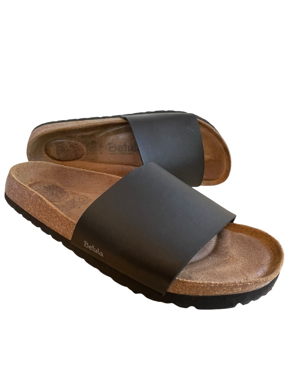 Birkenstock Betula Reggae Slide Black Vegan Leather Sandal Size 11  Women, 9 Men